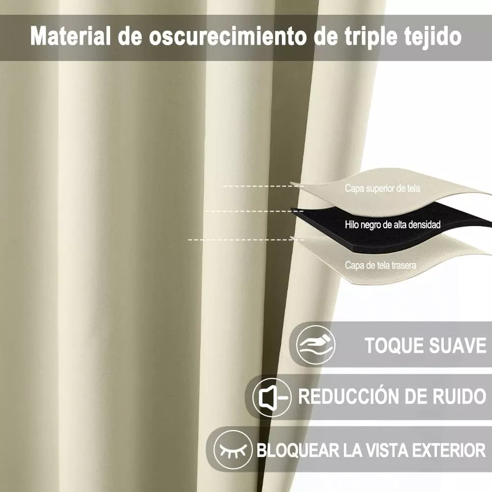 Cortinas Blackout Premium 1 Panel Soft Nature