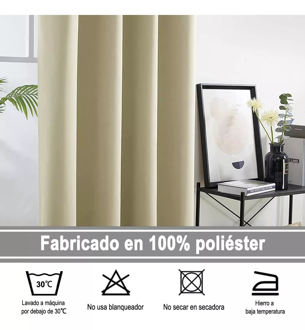 Cortinas Blackout Premium 1 Panel Soft Nature