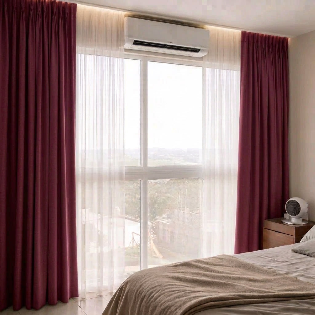 Cortinas Blackout Lumière color Vino SOFT NATURE