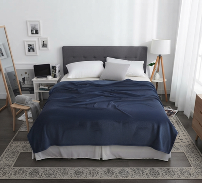 Frazada Lisse color Marino SOFT NATURE