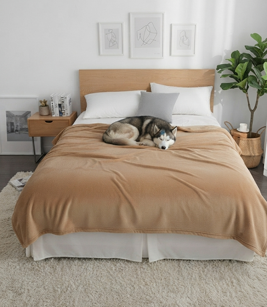 Frazada Lisse color Arena SOFT NATURE