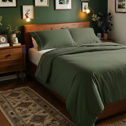 Sábana Lisa premium color Mountain Olive SOFT NATURE
